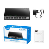 Cudy 8-port 10 100 mbps desktop switch (zwart)