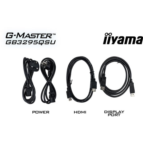 Iiyama g-master red eagle gb3272qsu-b1 31.5 gaming monitor (zwart (mat), 1x displayport, 2x hdmi, 2x usb-c, 2x usb-a, 180 hz)