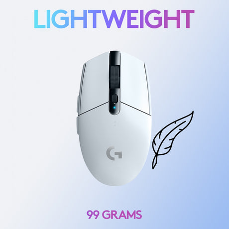 Logitech g305 lightspeed draadloze gamingmuis (wit, 200 – 12.000 dpi)