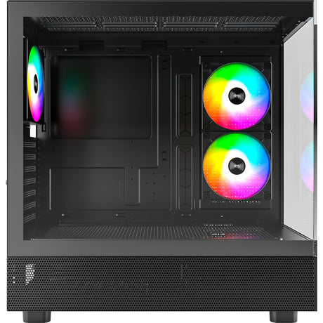 Montech xr midi tower behuizing (zwart | 2x usb-a | 1x usb-c | rgb | tempered glass)