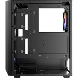 Antec ax67 argb midi tower behuizing (zwart | 3x usb-a | tempered glass)