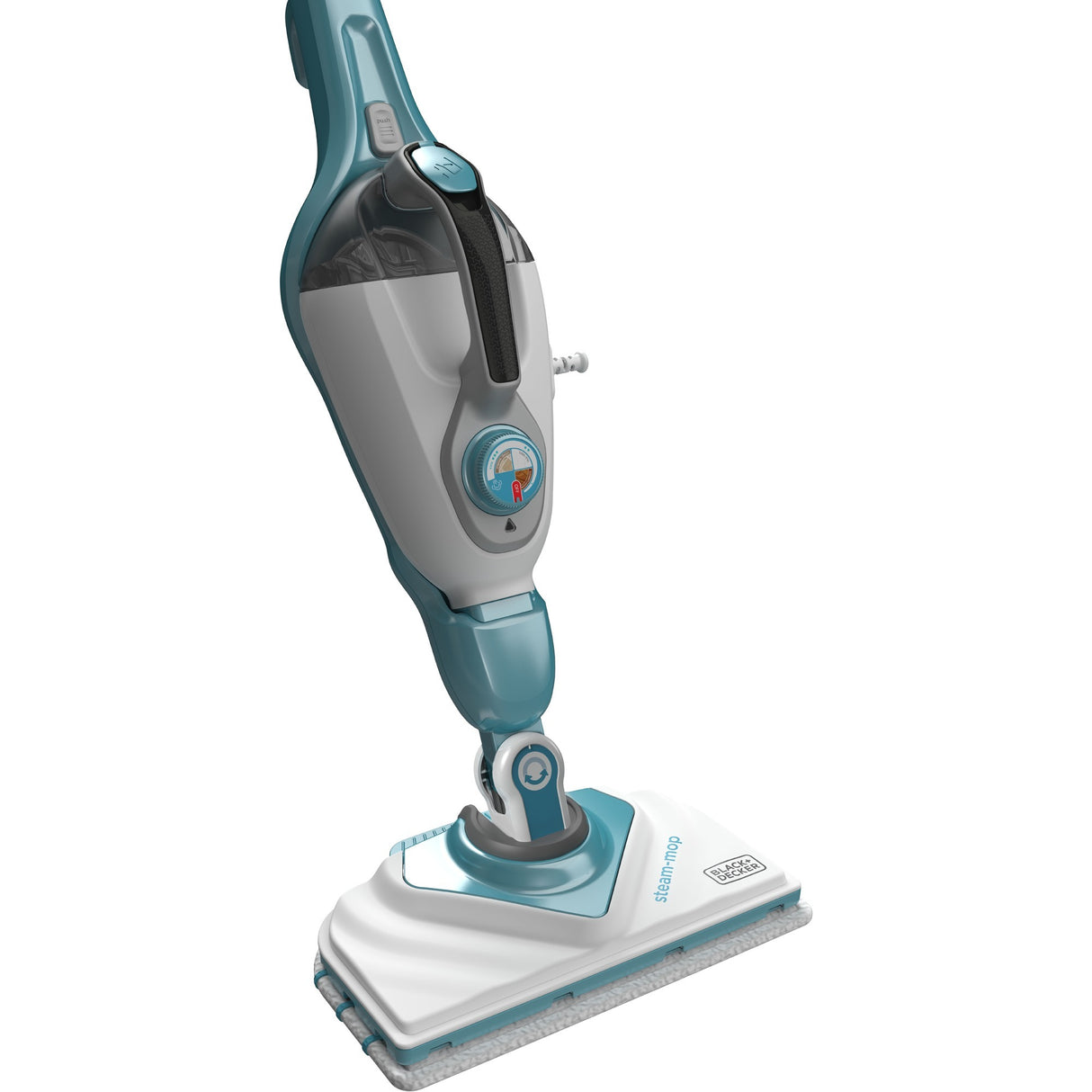 Black+decker bhsm1610dsm 1600w steam-mop met steamitt, deltavoet en 15 accessoires stoomreiniger (wit blauwgrijs)