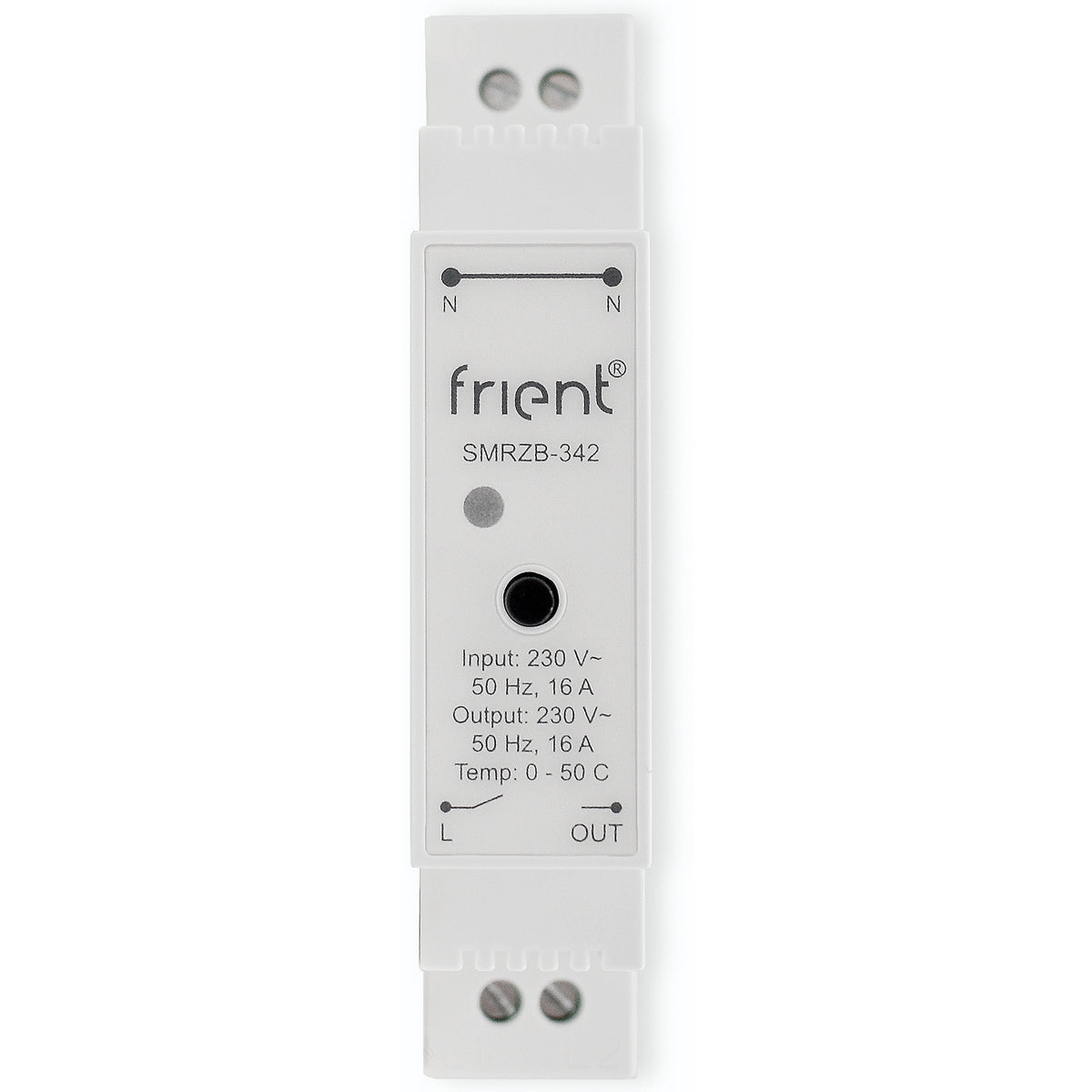 Frient smart din relay relais (lichtgrijs, zigbee)