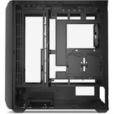 Sharkoon ak2 rgb midi tower behuizing (zwart | 2x usb-a | 1x usb-c | rgb | tempered glass)