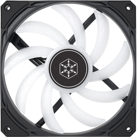 Silverstone air slimmer 140 argb case fan (zwart, 140 x 15 x 140 mm, pwm)