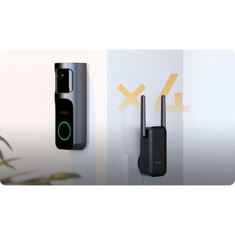 Imou doorbell 2s kit (zwart, 2k, volledig draadloos)