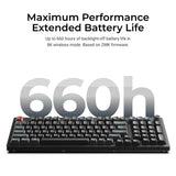Keychron v5 ultra 8k wireless custom mechanical keyboard (zwart, us lay-out (qwerty), silk pom banana, 96%, rgb, hot swap, 2.4 ghz | bluetooth 5.3 | usb-c)