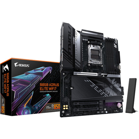 Gigabyte b850 aorus elite wifi7 socket am5 moederbord (zwart, raid, 2,5gb-lan, wi-fi 7, bt, sound, atx)