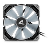 Sharkoon rebel f50 pwm rgb case fan (zwart, 120 x 120 x 25 mm)