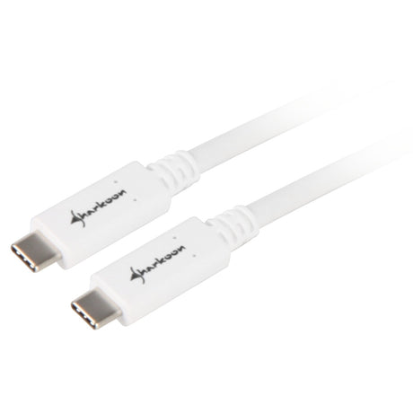 Sharkoon usb-c 3.2 > usb-c kabel (wit, 1 meter)