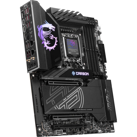 Msi mpg z890 carbon wifi socket 1851 moederbord (zwart, raid, 5gb-lan, 2.5gb-lan, wi-fi 7, bt, sound, atx)
