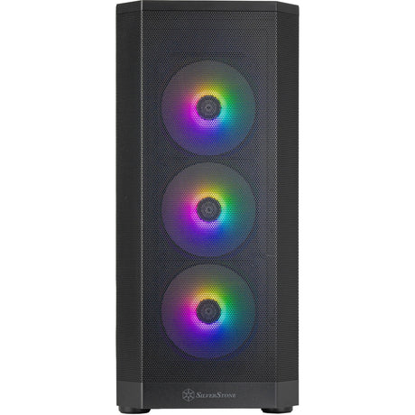 Silverstone fara 514x midi tower behuizing (zwart | 2x usb-a | 1x usb-c | rgb | tempered glass)