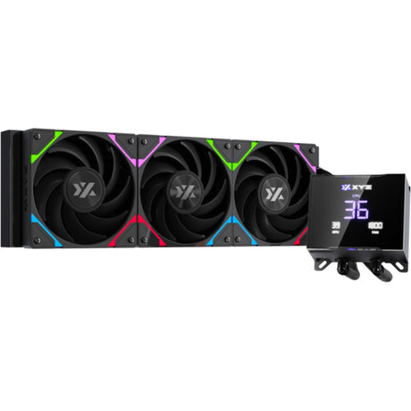Xyz pc gear hydrotemp aio 360 waterkoeling (zwart, argb, pwm)