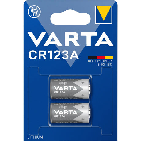 Varta lithium cylindrical cr123a batterij (2 stuks)