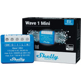 Shelly qubino wave 1 mini relais (blauw wit, 1-kanaals, z-wave)