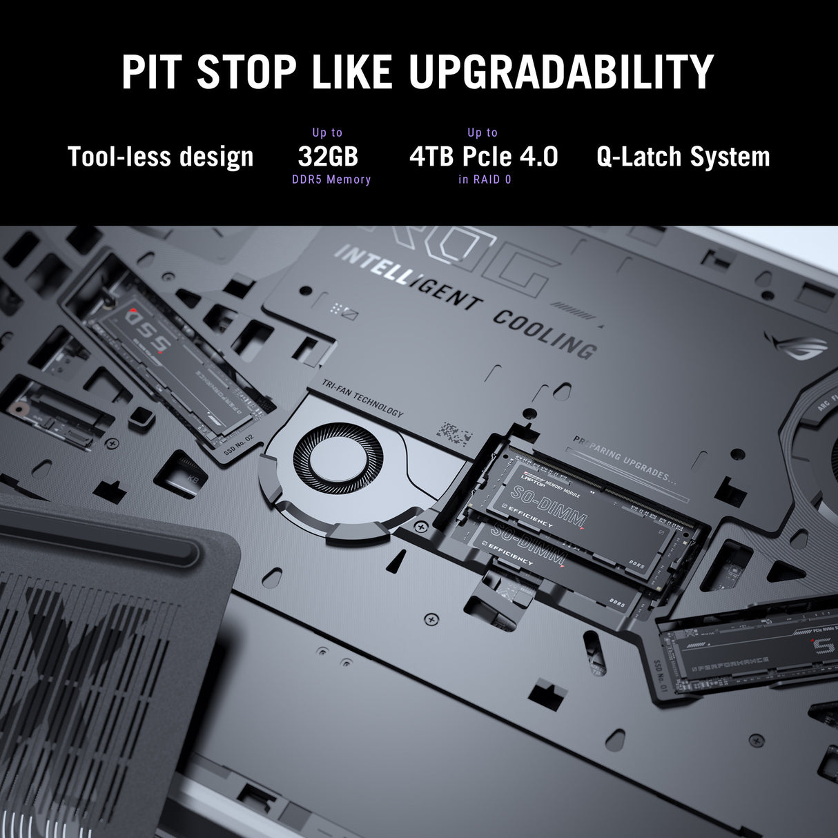 Asus rog strix g18 g815lp-s9164w 18 gaming laptop (donkergrijs | ultra 9 275hx | rtx 5070 | 32 gb | 1 tb ssd)