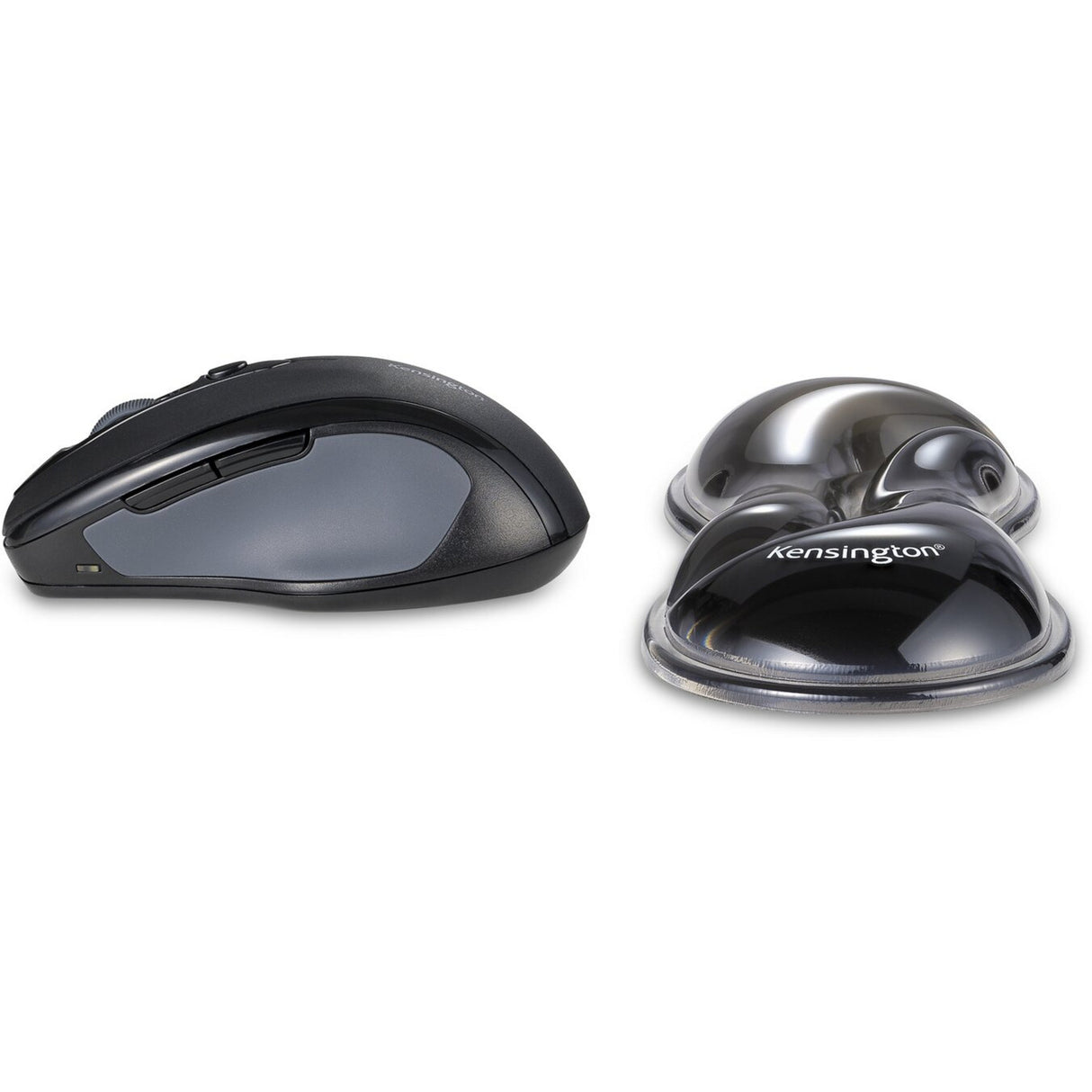 Kensington slim duo gel mouse trackball wrist rest polssteun (grijs zwart)