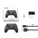Gamesir nova 2 lite multiplatform wireless game controller (donkergrijs, switch, pc, android en ios, bluetooth 2.4 ghz usb)