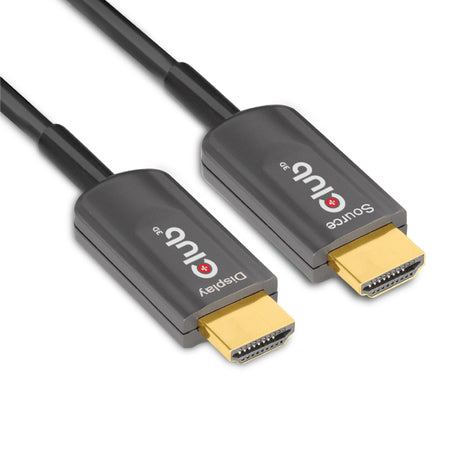 Club 3d ultra high speed aoc hdmi 2.1 gecertificeerde unidirectioneel kabel male-male (zwart, 20 meter, 4k 120hz, 8k 60hz, 48gbps)