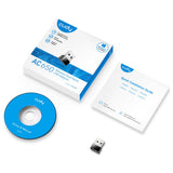 Cudy ac650 wireless dual band mini usb wlan adapter (zwart)