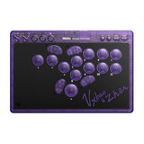 8bitdo arcade controller - transparent purple signature edition (paars transparant, 2.4 ghz bluetooth usb, nintendo switch 1 + 2, pc)