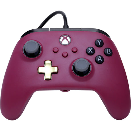 Powera advantage plus bedrade controller voor xbox series x|s - robijn (donkerrood, xbox series x|s, xbox one, pc)