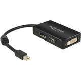 Delock mini displayport > displayport hdmi dvi adapter (zwart, 0,16 meter)