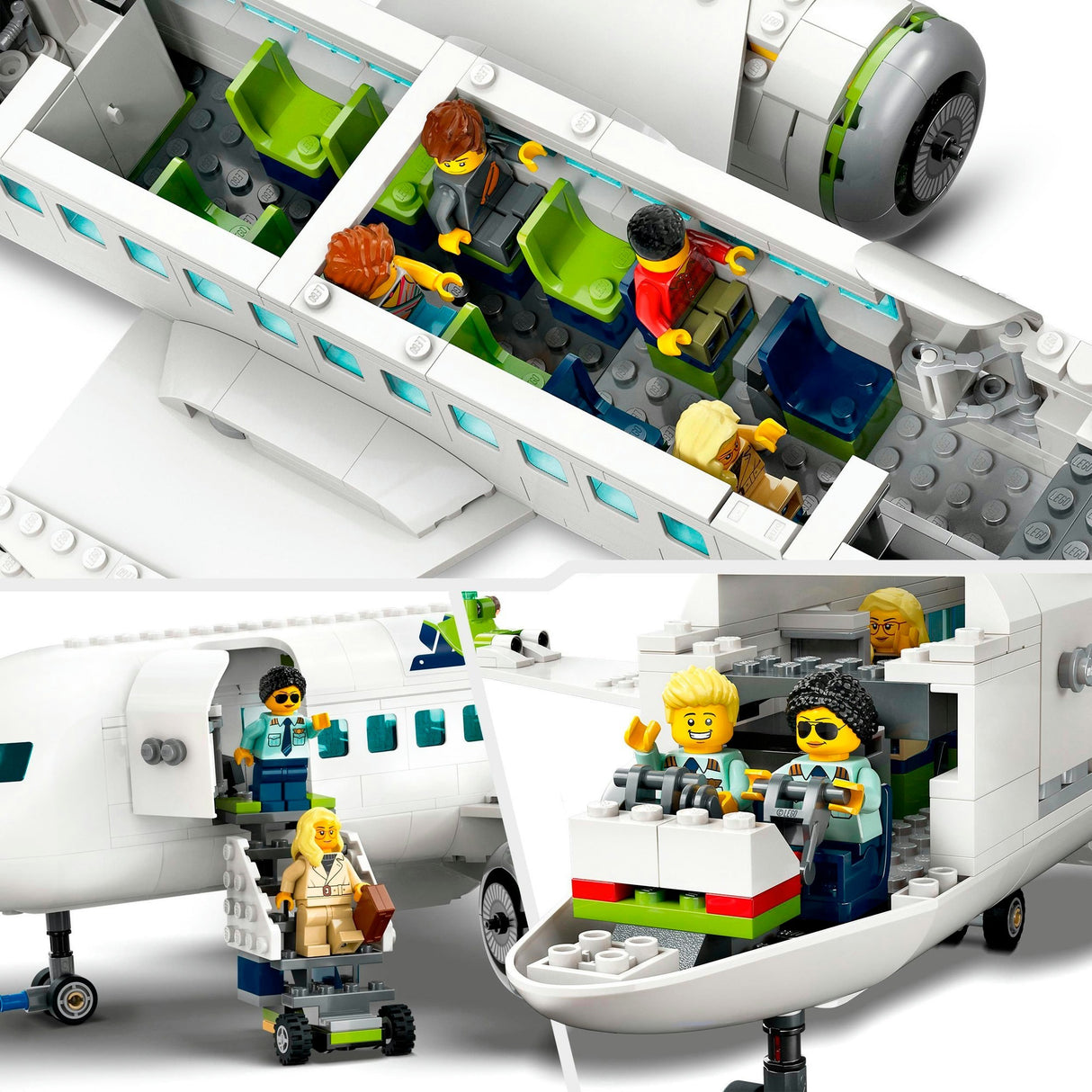 Lego city passagiersvliegtuig vliegtuig speelgoed set - 60367