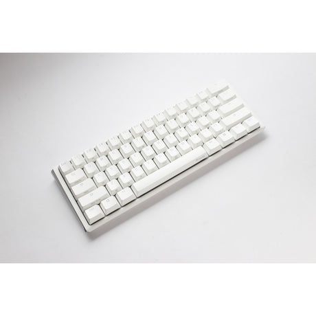 Ducky one 3 classic pure white mini rgb mechanisch toetsenbord (wit, us lay-out (qwerty), cherry mx red, 60%, rgb led, double-shot pbt, hot-swappable, quack mechanics)