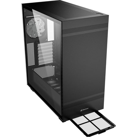 Sharkoon rebel c50 black rgb midi tower behuizing (zwart | 2x usb-a | 1x usb-c | rgb | tempered glass)