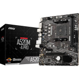 Msi a520m-a pro socket am4 moederbord (zwart grijs, raid, gb-lan, sound, µatx)