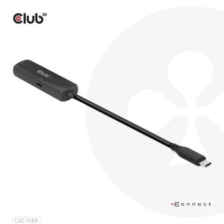 Club 3d usb-c naar hdmi 2.1+ pd 3.0 100 watt adapter (zwart)