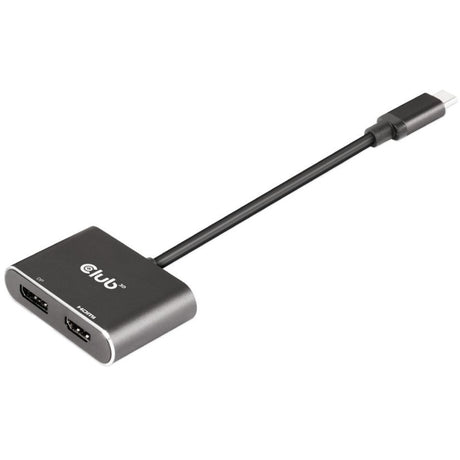 Club 3d mst hub usb3.2 gen2 type-c(dp alt-mode) to displayport + hdmi 4k60hz m f (zwart)