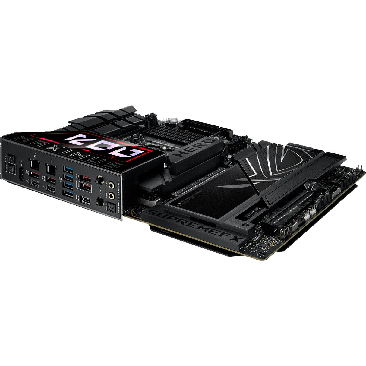 Asus rog maximus z890 hero socket 1851 moederbord (zwart, raid, 2.5gb-lan, 5gb-lan, wi-fi 7, bt, sound, atx)