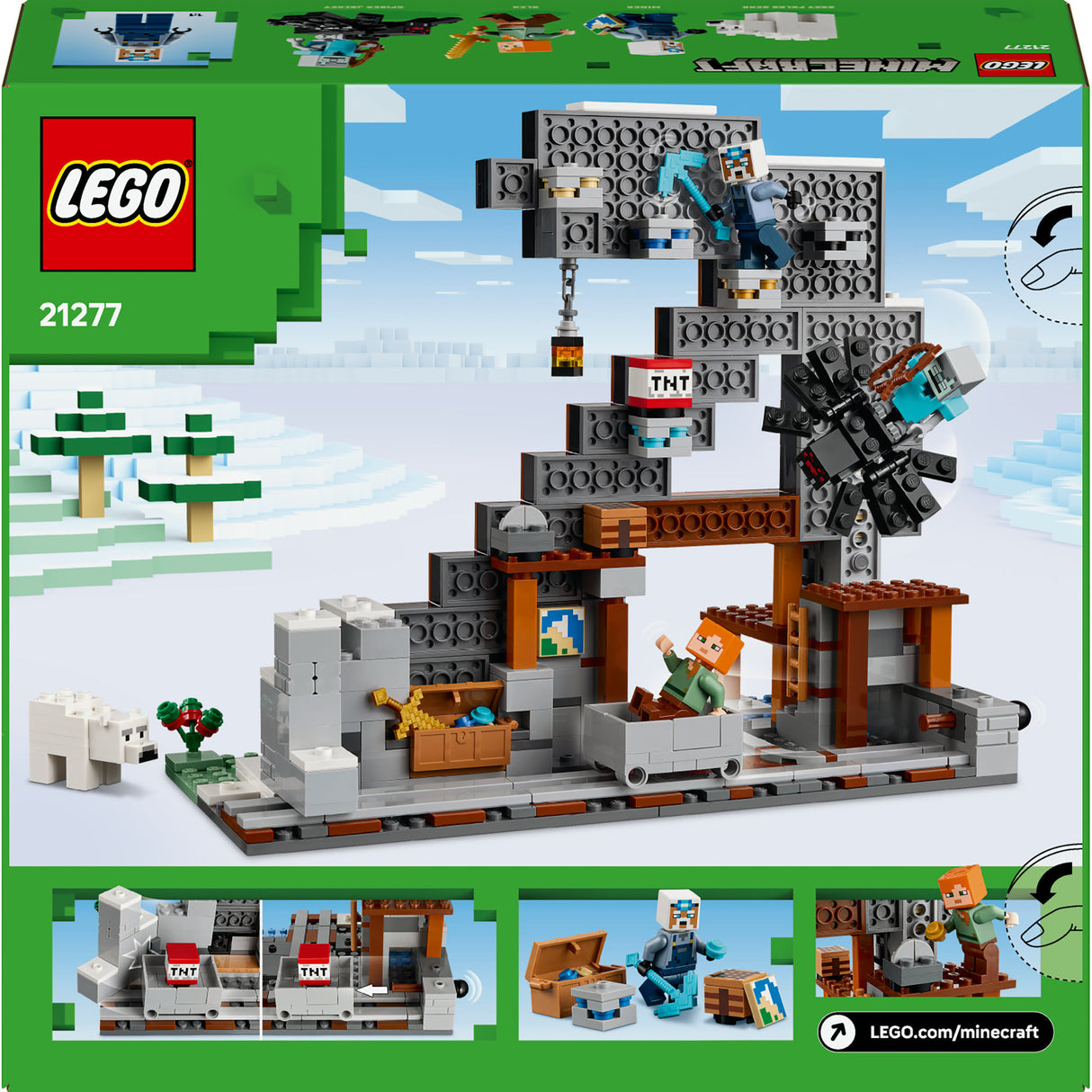 Lego minecraft de pikhouweelmijn bouwpakket voor kinderen - 21277