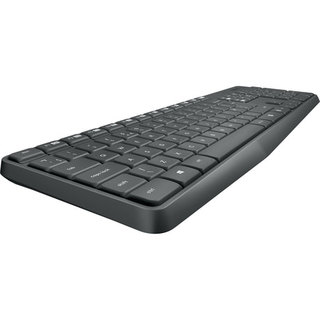 Logitech mk235 draadloze desktopset (zwart, us-international lay-out (qwerty))