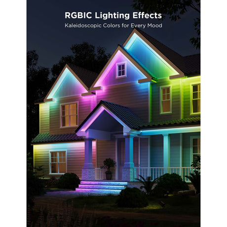 Govee slimme buiten ledstrip - 10 meter ip65 - rgbicww - app-bediening - alexa google