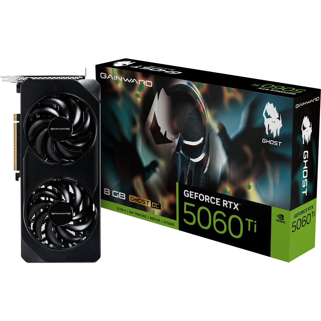Gainward geforce rtx 5060 ti ghost oc 8gb grafische kaart (3x displayport, 1x hdmi 2.1, dlss 4)