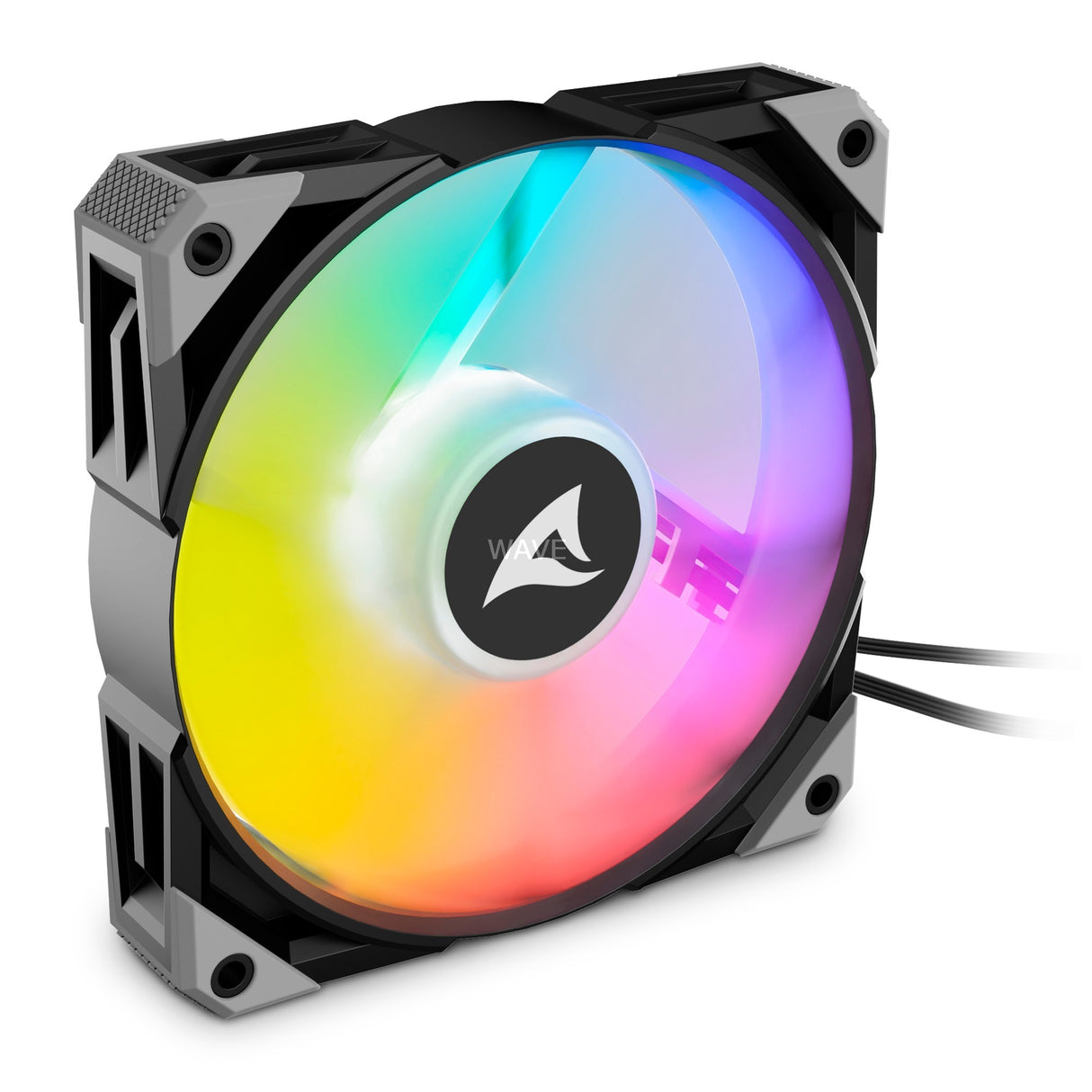 Sharkoon rebel f50 pwm rgb case fan (zwart, 120 x 120 x 25 mm)