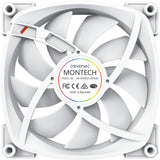 Montech rx140 pwm rgb case fan (wit, 140 x 25 x 140 mm, 3-pin argb)