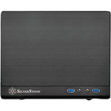 Silverstone sg13b-q mini tower behuizing (zwart | 2x usb-a)