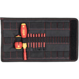 Wiha schroevendraaier en bitset slimvario (rood geel, sleufkop, pozidriv, plusmin pozidriv 10-delig incl. opvouwbaar etui)