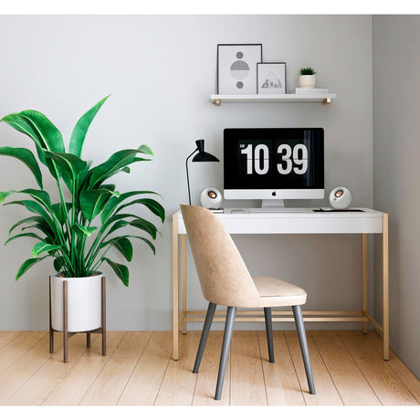 Creative pebble v3 pc-luidspreker (wit, bluetooth, usb-c, aux)