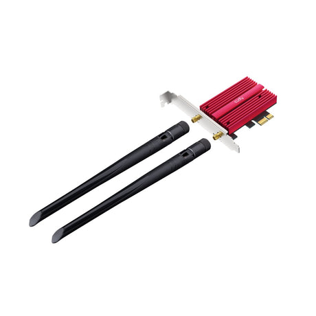 Cudy ax5400 wi-fi 6e bluetooth 5.3 pci-e wlan adapter (rood)