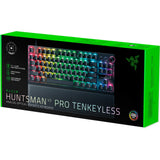 Razer huntsman v3 pro tkl rgb mechanisch gaming toetsenbord (zwart, us lay-out (qwerty), analog optical gen 2, 80% (tkl), double-shot pbt)