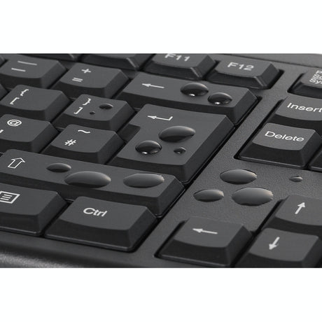 Kensington km150 eq wireless desktop set desktopset (zwart, us lay-out (qwerty), membraan, 100%, 1200 dpi)