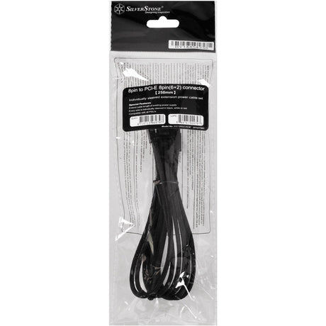 Silverstone verlengkabel sst-pp07-pcib (zwart, 25 centimeter, pp07-pcib)