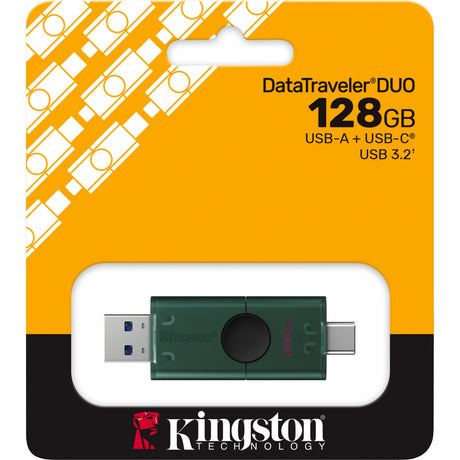 Kingston datatraveler duo 128 gb usb-stick (groen zwart, dtdeg2 128gb)