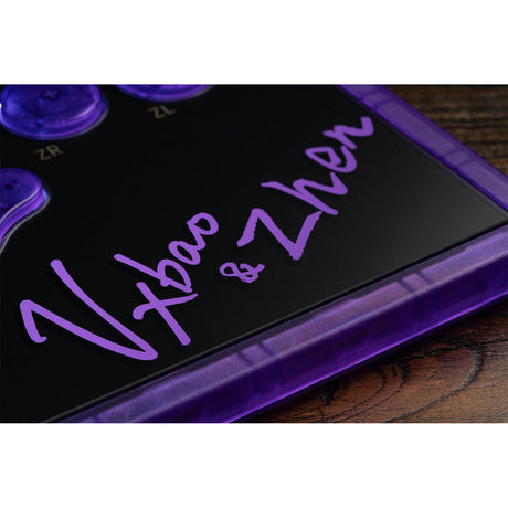 8bitdo arcade controller - transparent purple signature edition (paars transparant, 2.4 ghz bluetooth usb, nintendo switch 1 + 2, pc)