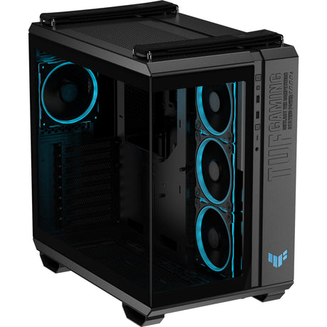 Asus tuf gaming gt502 horizon argb midi tower behuizing (zwart | 3x usb-a | 1x usb-c | tempered glass)